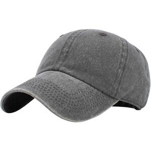 Unisex Gray Pigment 100% Cotton Adjustable Streetwear Classic Baseball Dad Hat